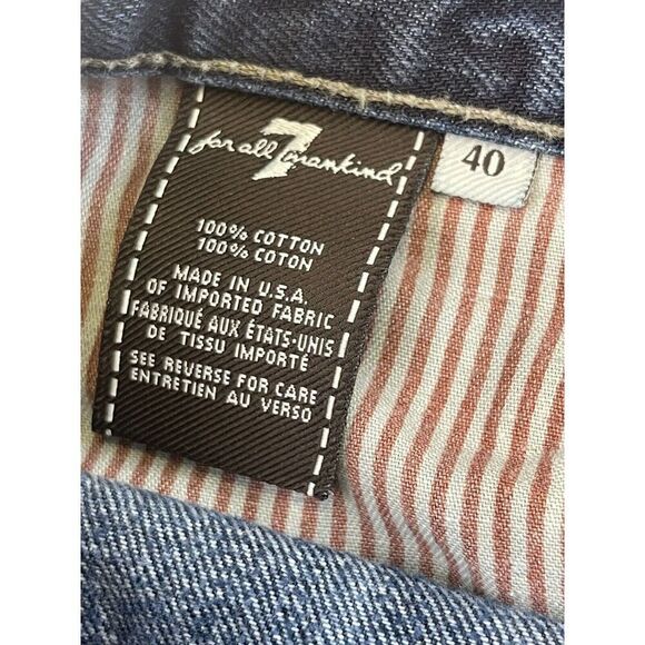 7 For All Mankind Men’s Straight Jeans Size 40/32 Denim 100% Cotton 5 Pocket - Picture 8 of 10